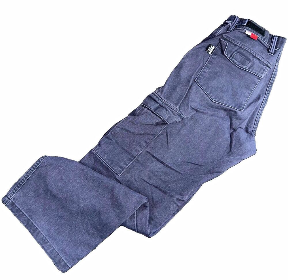 Saf-Tech FR Cargo Pants Mens 32x28 Westex UltraSoft Navy Blue Made In USA Work